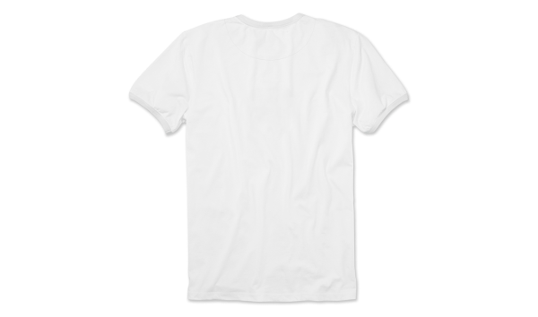تی شرت سفید آستین کوتاه بی ام و دارای سایزهای مختلف