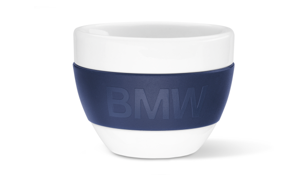 : فنجان اسپرسوی BMW سفید آبی تیره با گنجایش 90 میلی لیترکاپ اسپرسو