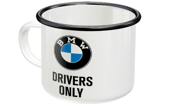 ماگ مخصوص رانندگان به لبه کار شده BMW سفید با گنجایش 360 میلی لیتر 1 لیوان راننده