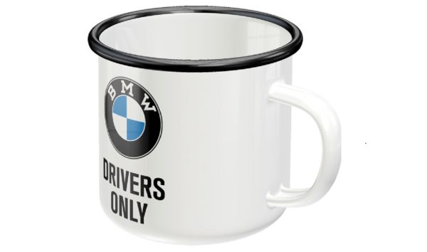 ماگ مخصوص رانندگان به لبه کار شده BMW سفید با گنجایش 360 میلی لیتر 2