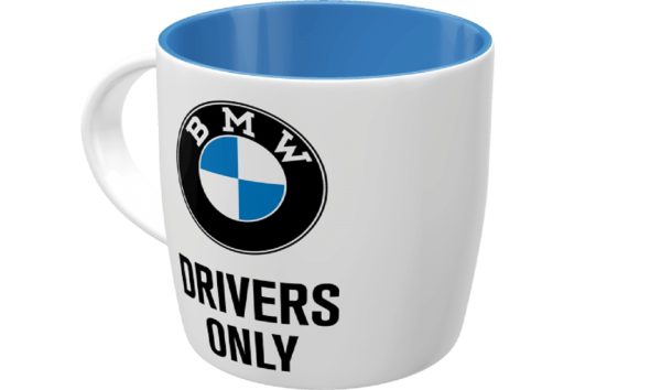 ماگ قهوه مخصوص رانندگان رنگ سفید و آبی 2