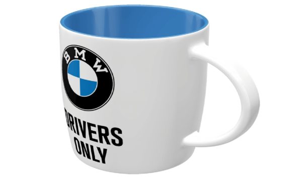 ماگ قهوه مخصوص رانندگان رنگ سفید و آبی 1